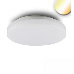 Outdoor LED ceiling / wall luminaire IP54, 24W, ColorSwitch 3000K|4000K, 2700lm 120�, white, with HF motion sensor