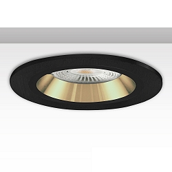 recessed mounting frame Kombi round for GU10 / MR16 Spots, IP20, fixed, excl. socket, aluminium, black / black-gold