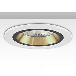 recessed mounting frame Kombi round for GU10 / MR16 Spots, IP20, fixed, excl. socket, aluminium, white / black-gold