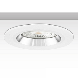 recessed mounting frame Kombi round for GU10 / MR16 Spots, IP20, fixed, excl. socket, aluminium, white / white-silver