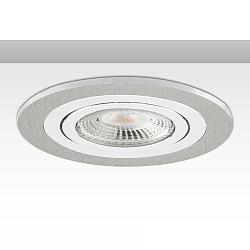 recessed mounting frame Kombi round for GU10 / MR16 Spots, IP20, fixed, excl. socket, aluminium