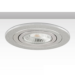 recessed mounting frame Kombi round for GU10 / MR16 Spots, IP20, fixed, excl. socket, aluminium