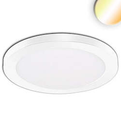 LED ceiling luminaire Slim Flex, IP44, 24W, ColorSwitch 3000|3500|4000K 2040lm 120�, variable opening, white