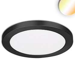 LED ceiling luminaire Slim Flex, IP44, 24W, ColorSwitch 3000|3500|4000K 2040lm 120�, variable opening, black