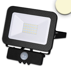 Outdoor LED floodlight with PIR motion sensor, IP65, rotatable and swivelling, black, 30W 3000K 2700lm 120�