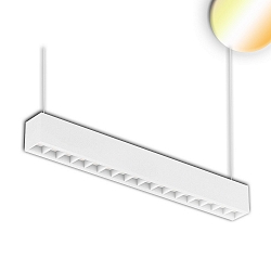 LED surface mount / hanging lamp Linear Raster 20W, stackable, 60.4cm, ColorSwitch 3000|3500|4000K, 2000lm 100�, white