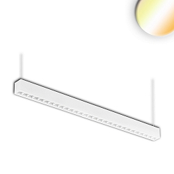 LED surface mount / hanging lamp Linear Raster 40W, stackable, 120.4cm, ColorSwitch 3000|3500|4000K, 4800lm 100�, white