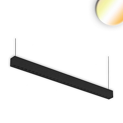 LED surface mount / hanging lamp Linear Raster 40W, stackable, 120.4cm, ColorSwitch 3000|3500|4000K, 4800lm 100�, black
