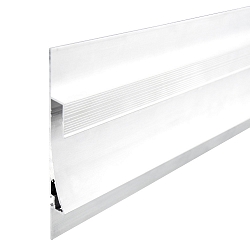 LED drywall lighting profile SINGLE CURVE, indirect lightbeam, for 1 LED-Strip, aluminium, 200cm, white RAL 9003