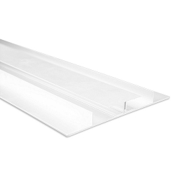 LED drywall lighting profile PLANAR, indirect lightbeam, for 2 LED strips, aluminium, 200cm