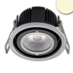 Recessed outdoor LED spot Sys-68, IP65, fixed optics, CRi >95, push-/ DALI-dimmable, 10W 3000K 800lm 60�
