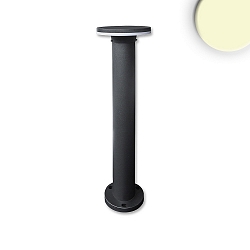 LED pathlight BOLLARD-3, round, IP54, height 60cm / � 18cm, 7W 3000K 300lm, aluminium, sand black