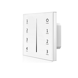 Sys-Pro recessed touch-radio-remote, 4 zones, 4x 0-10V output, 85-265V, white