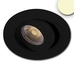 Recessed LED luminaire MiniAMP, IP40, � 5.2cm, 24V DC, CRi >91, swivelling 30�, dimmable, 3W 3000K 300lm 50�, black