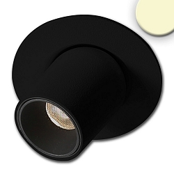 Recessed LED luminaire Pipe MiniAMP, 3W, 24V DC, rotatable and swivelling, dimmable, 3W 3000K 240lm 50�, black