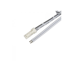 MiniAMP connection plug male, 2 poles, white, max. 3A, 30cm