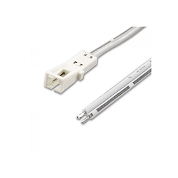 MiniAMP connection socket female, 2 poles, white, max. 3A, 100cm
