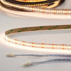 LED CRI930 MiniAMP Flex strip, 24V, 12W, 3000K, both sided 30cm cable with male plug