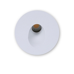 Round aluminium cover 1 for LED wall luminaire Sys-Wall68, white