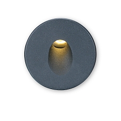 Round aluminium cover 1 for LED wall luminaire Sys-Wall68, black