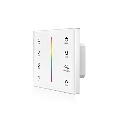 Sys-Pro recessed RGB+W touch remote + DMX output, 4 zones, 230V, white