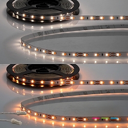 LED CRI919 / 940 MiniAMP Flex strip, 12V, 10W, dynamic white, both sided cable with male plug, 500cm
