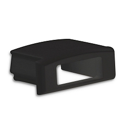 Accessory for profile PURE14 S - endcap (1 pc.), EC76B, black, with cable opening