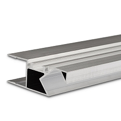 LED surface mount profile HIDE ASYNC, for 2 LED strips, direct/ indirect 50�, aluminium, 200cm, anodized aluminium