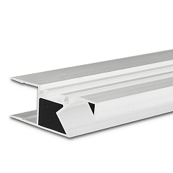 LED surface mount profile HIDE ASYNC, for 2 LED strips, direct/ indirect 50�, aluminium, 200cm, white RAL 9003