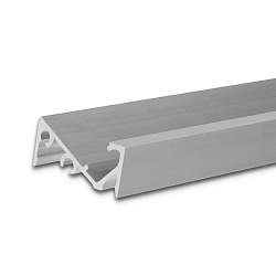 LED surface mount profile FURNIT6 S for furniture mounting, 42� tilted, aluminium, 200cm, anodized aluminium