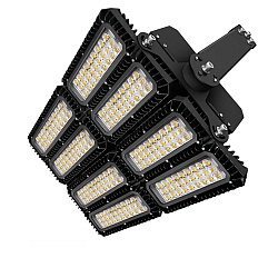 floodlight FLOOD 900W asymmetrical, adjustable IP66, black dimmable