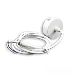 canopy round, 2-pole, white