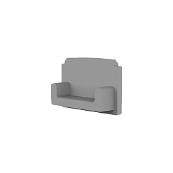 end cap E202 flush, without cable hole, grey