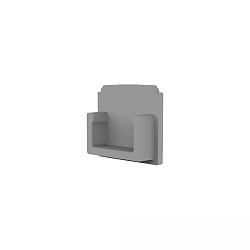 end cap T-PROFILE 14 - E208 without cable hole, grey