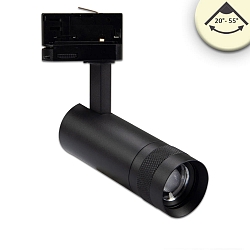 3-phase spot FOCUS ADJUST 8W swivelling, rotatable, switchable, focusable IP20, black 