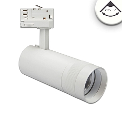 3-phase spot FOCUS ADJUST 24W swivelling, rotatable, switchable, focusable IP20