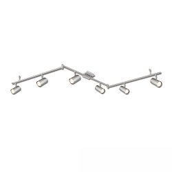 spotlight bar 6 flames, swivelling, rotatable, with jointed arm GU10 IP20