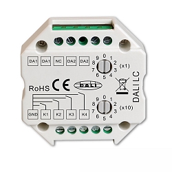 dimmer DALI MASTER 4-ADDRESS / PUSH DALI controllable, white