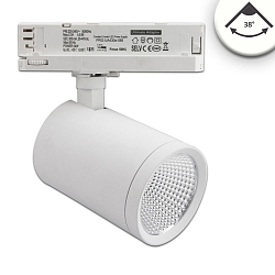 3-phase spot FOCUS FIX 38� swivelling, rotatable, switchable IP20, white 