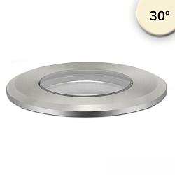 floor recessed luminaire ROUND � 45MM 30� rigid, passable, excl. LED driver IP67, silver 