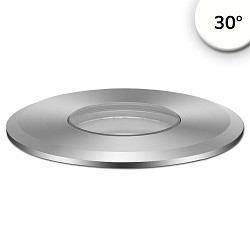 floor recessed luminaire ROUND � 55MM 30� rigid, passable, excl. LED driver IP67, silver 
