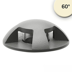 floor recessed luminaire 4SIDE 60MM 60� 4-fold, round IP67, grey, black 