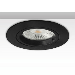 mounting frame GU10/MR16 round, with lamp socket, black