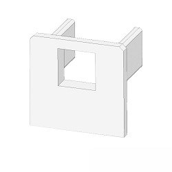 end cap EC219 UP8 with cable hole, white
