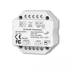 dimmer SYS-PRO RF - PHASE TYPE CHOICE adjustable, ZigBee controllable, TRIAC, Sys-Pro controllable, white matt
