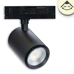 3-phase spot 42W - 20�-70� (DALI) rigid, DALI controllable, focusable IP20, black dimmable