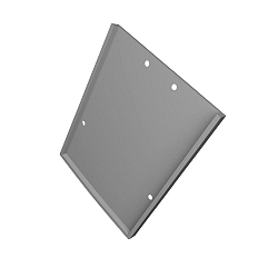 end cap EC115 (LAMP40) set of 2, with cover, silver