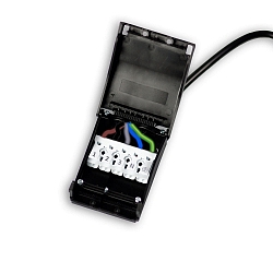 junction box 0,5-2,5MM�, MAX. 450V/16A 5-pole, wired through, black