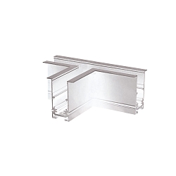T-connector CORNER 90� HORIZONTAL - TRACK48 RECESSED isolated, mechanical, horizontal, white
