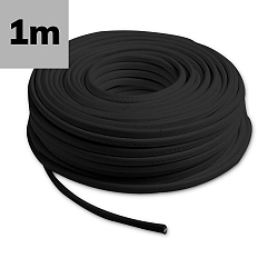 cable 2X 0.5MM� H05VV-F - PVC COATED - BY THE METER, black